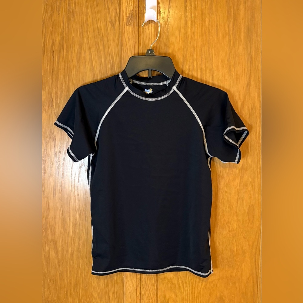 Semois Boys Rash Guard Swim Shirt Short Sleeve UPF+ Quick Dry 12-14 Y